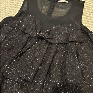 Black sequin dress.